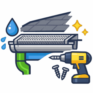 Stainless Steel Gutter Cover Installation